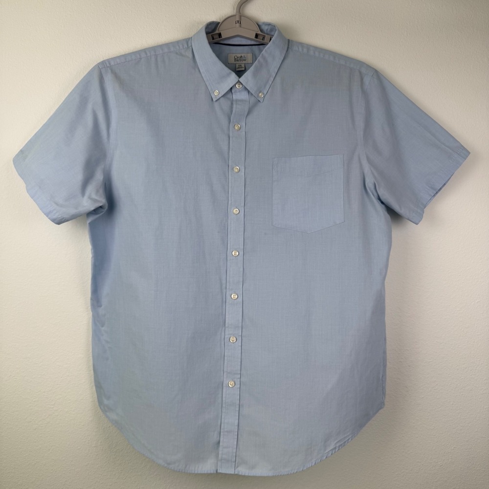 Croft & Barrow Button Down Shirt Mens XXL Blue Excellent Classic Office Casual